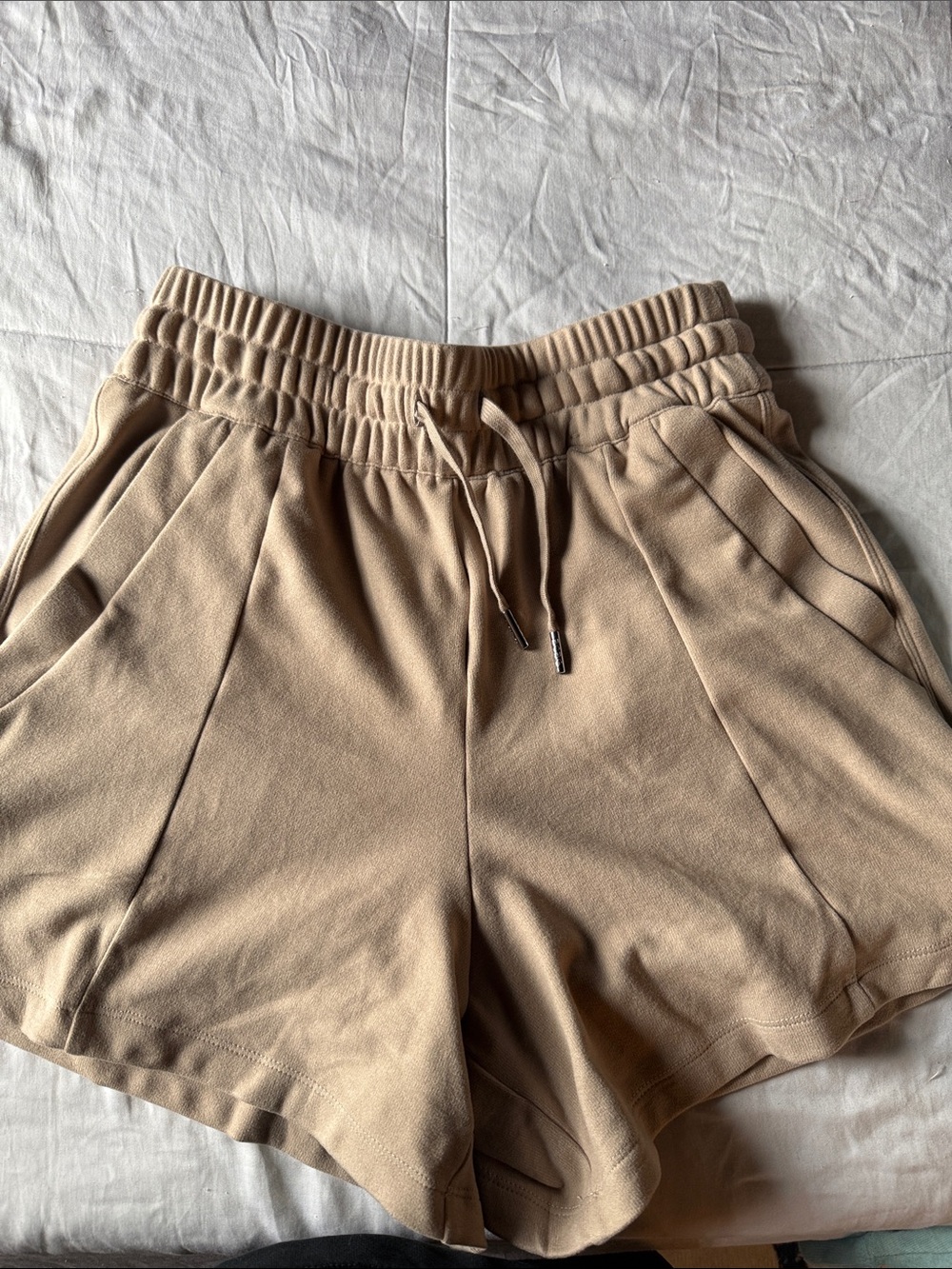 BCBG Women's Drawstring Elastic Waist Shorts - Beige